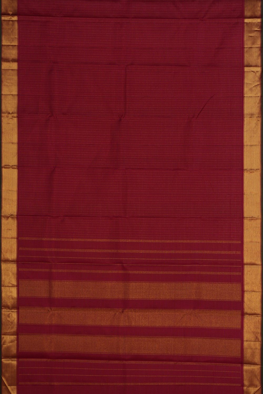 Image of Red Kattam Arani Silk Saree